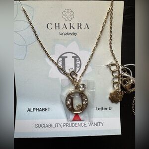 NWT Brosway Chakra Capsule Necklace – Letter U – $65 Retail